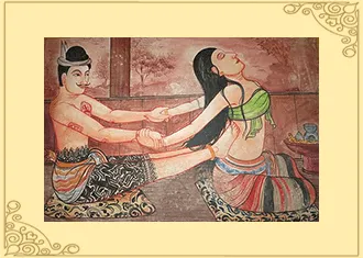 Traditionelle Thaimassage im alten Siam